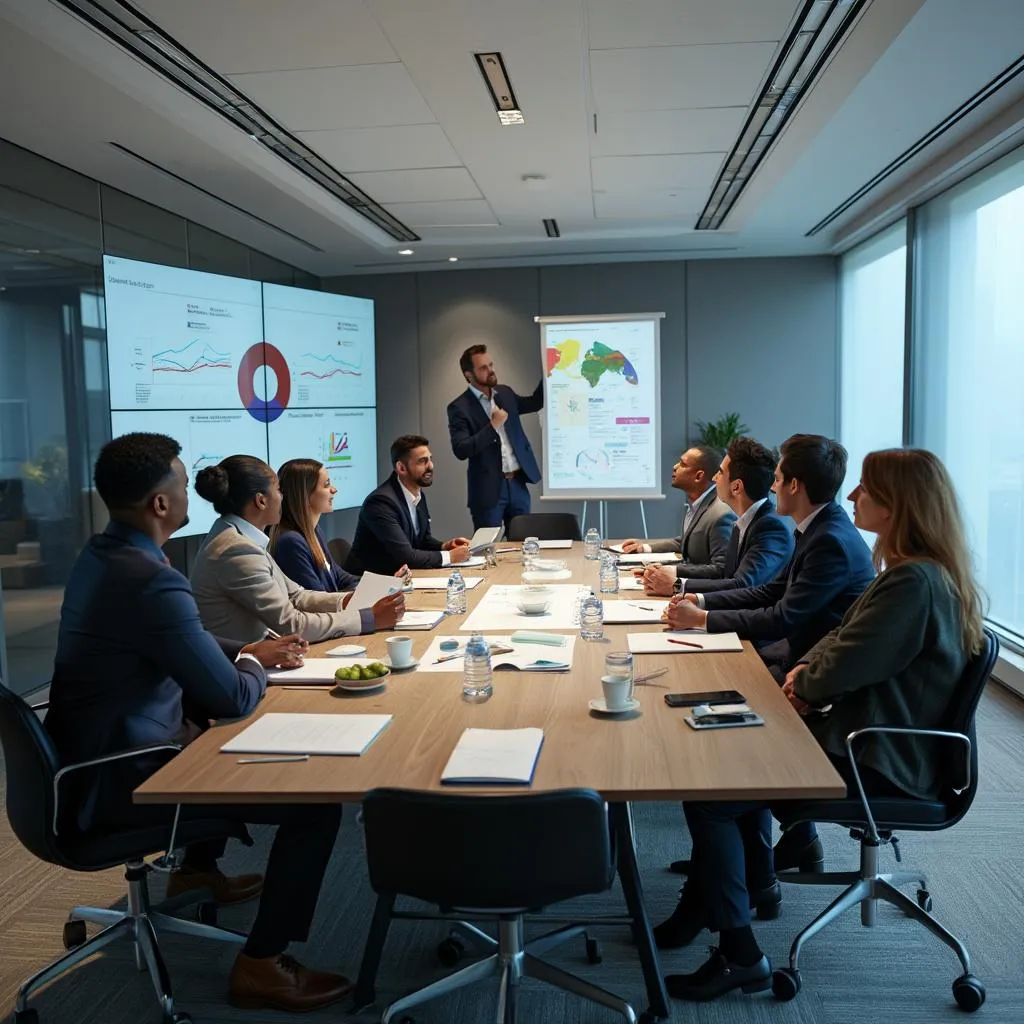 Equipo en reunión estratégica