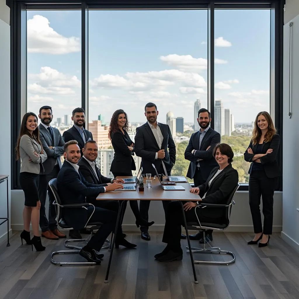 Equipo de COMPASS en oficina moderna